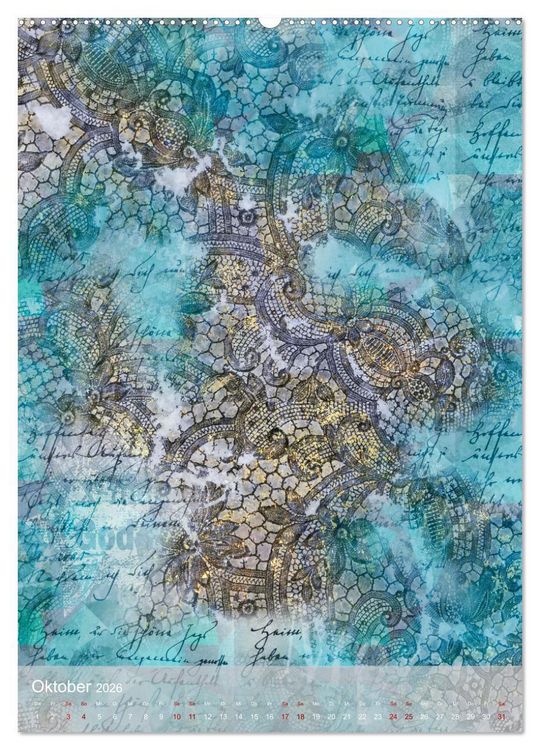 Produktbild: Der Scrapbook-Kalender:Fantasievolle Hintergr&uuml;nde zur kreativen Ausgestaltung (Wandkalender 2026 DIN A2 hoch), CALVENDO Monatskalender