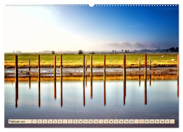 Produktbild: Friesland - Watt und Nordsee (hochwertiger Premium Wandkalender 2026 DIN A2 quer), Kunstdruck in Hochglanz