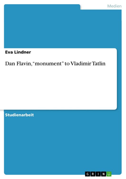 Produktbild: Dan Flavin, "monument" to Vladimir Tatlin