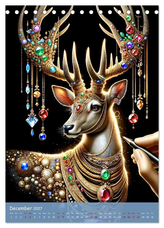 Produktbild: The Art of Power Animals (Desk Calendar 2027 DIN A5 portrait), CALVENDO 12 Month DeskCalendar