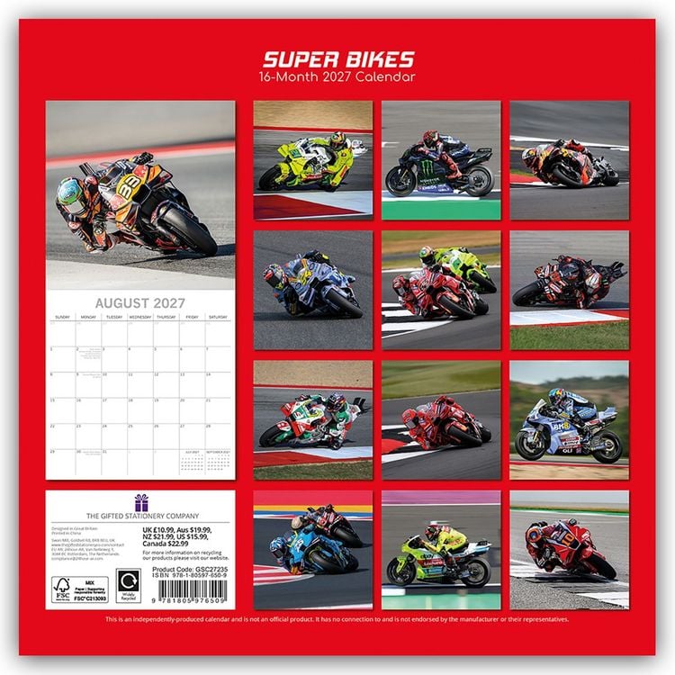 Produktbild: Superbikes &ndash; Motorr&auml;der 2027 &ndash; 16-Monatskalender