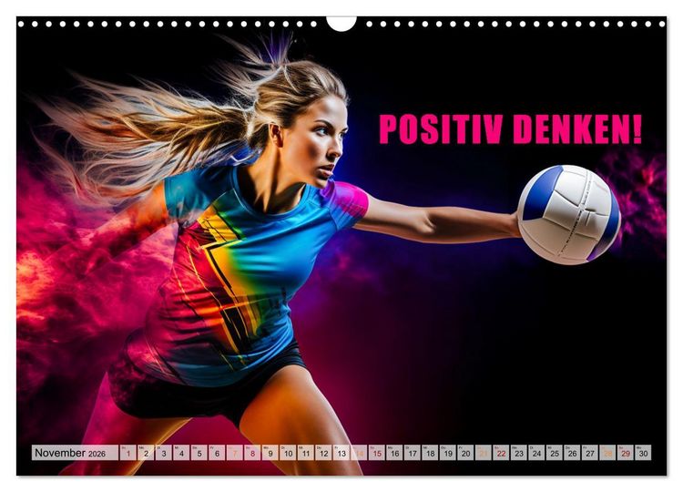 Produktbild: Volleyball und Motivation (Wandkalender 2026 DIN A3 quer), CALVENDO Monatskalender