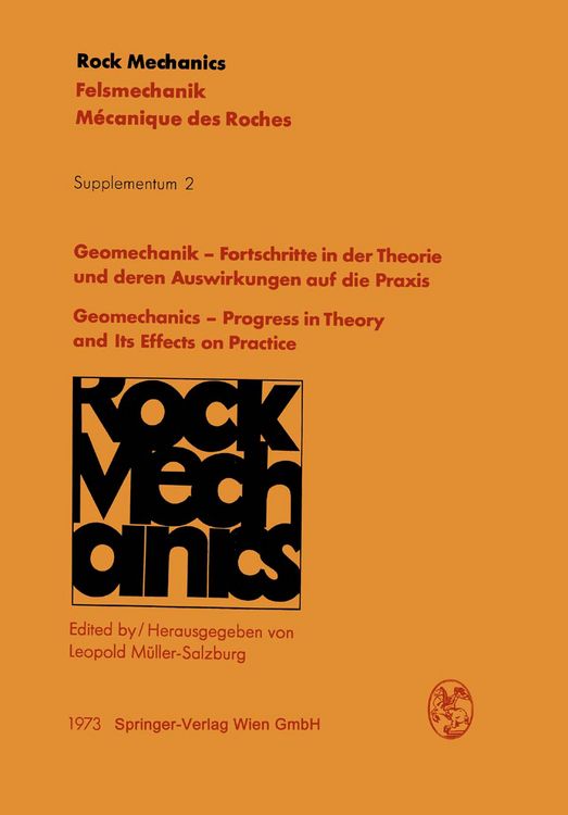 Produktbild: Geomechanik &mdash; Fortschritte in der Theorie und deren Auswirkungen auf die Praxis / Geomechanics &mdash; Progress in Theory and Its Effects on Practice
