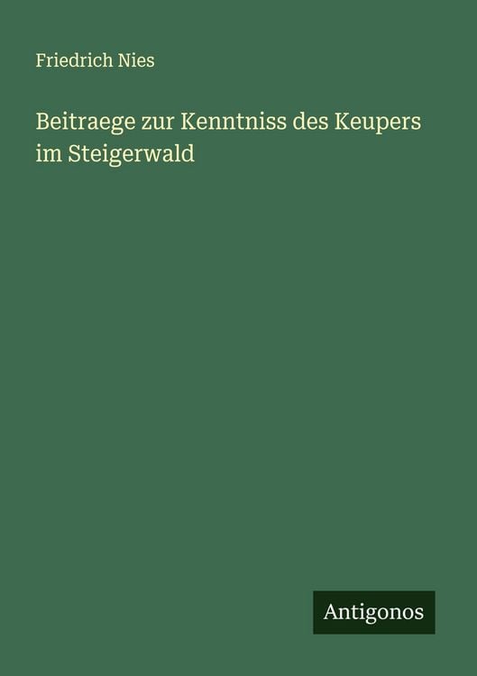Produktbild: Beitraege zur Kenntniss des Keupers im Steigerwald