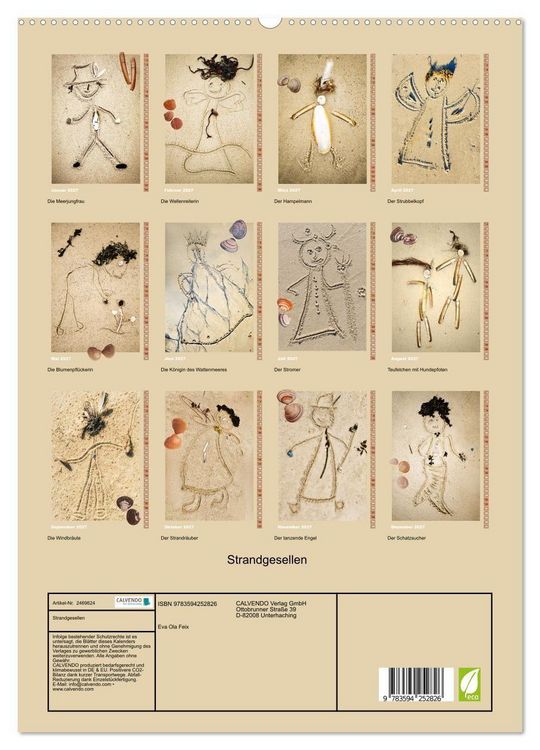 Produktbild: Strandgesellen (hochwertiger Premium Wandkalender 2027 DIN A2 hoch), Kunstdruck in Hochglanz