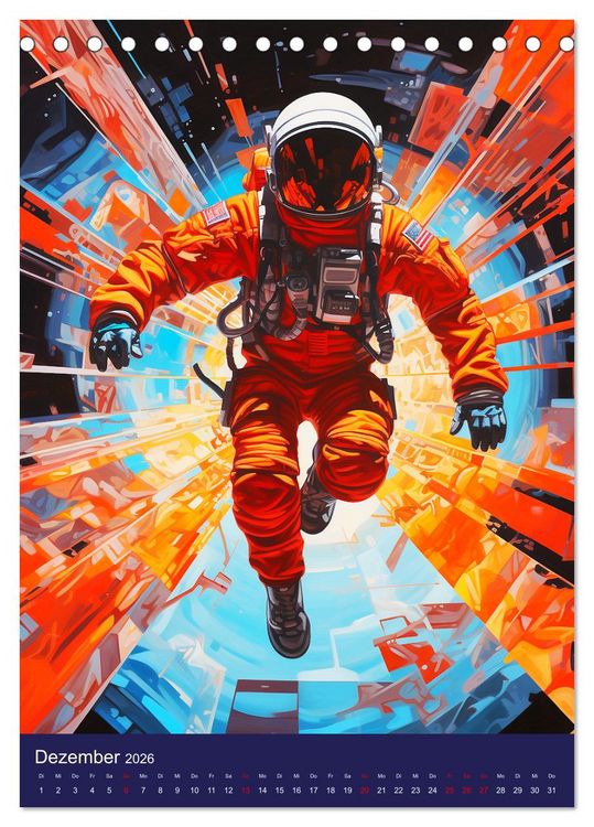 Produktbild: Our future in space. Pulsierendes Leben auf neuen Planeten (Tischkalender 2026 DIN A5 hoch), CALVENDO Monatskalender