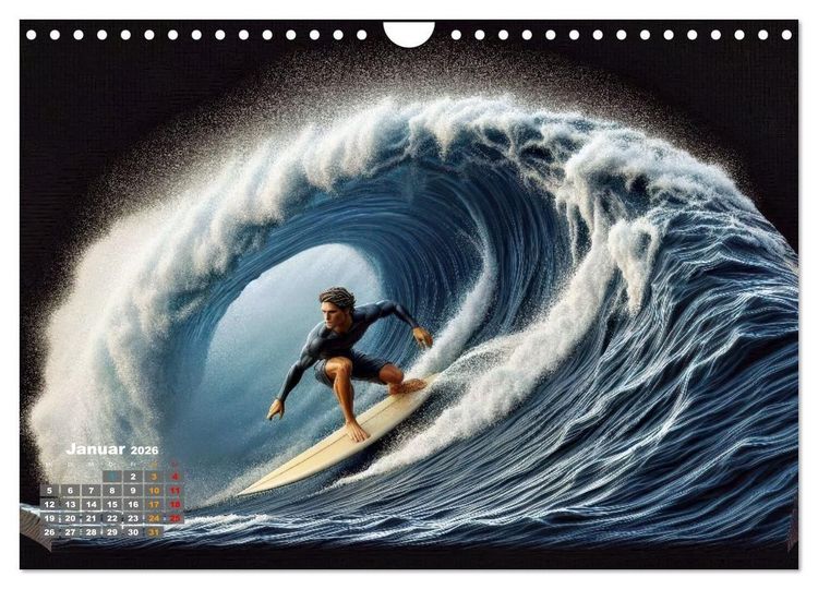 Produktbild: Big Wave Surfen (Wandkalender 2026 DIN A4 quer), CALVENDO Monatskalender