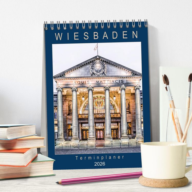 Produktbild: Wiesbaden Terminplaner (Tischkalender 2026 DIN A5 hoch), CALVENDO Monatskalender