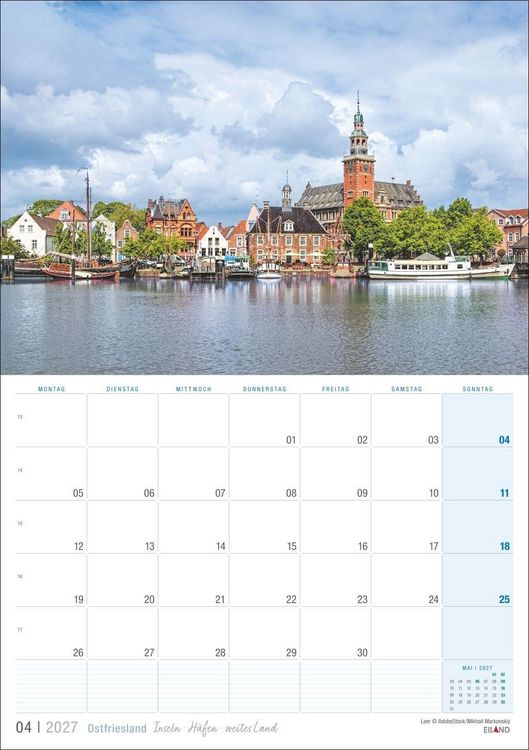Produktbild: Ostfriesland Kalender 2027 - Inseln &middot; H&auml;fen &middot; weites Land
