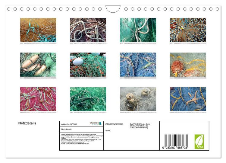 Produktbild: Netzdetails (Wandkalender 2026 DIN A4 quer), CALVENDO Monatskalender