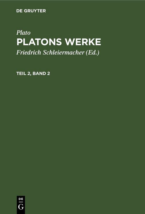 Produktbild: Platons Werke. Teil 2, Band 2