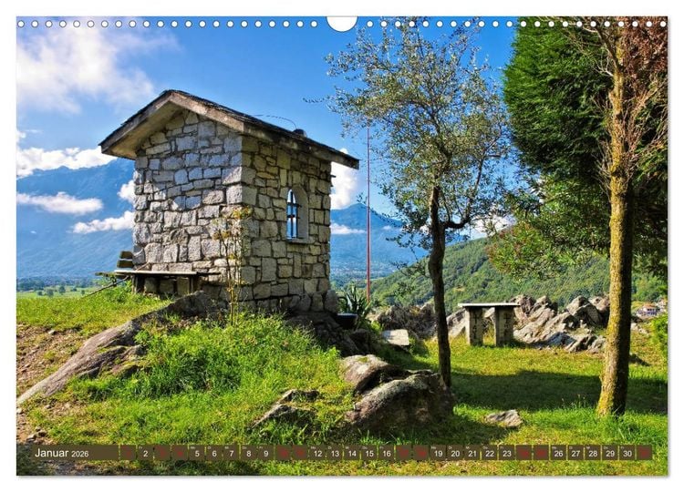 Produktbild: Comer See - Mediterraner Charme in alpiner Landschaft (Wandkalender 2026 DIN A3 quer), CALVENDO Monatskalender