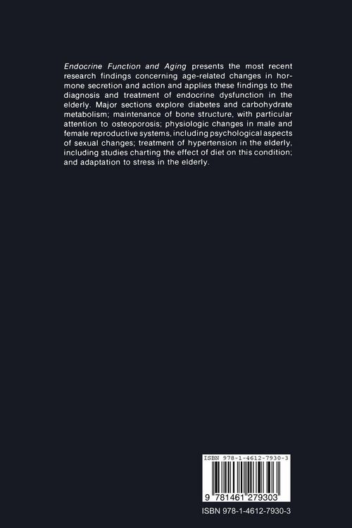 Produktbild: Endocrine Function and Aging