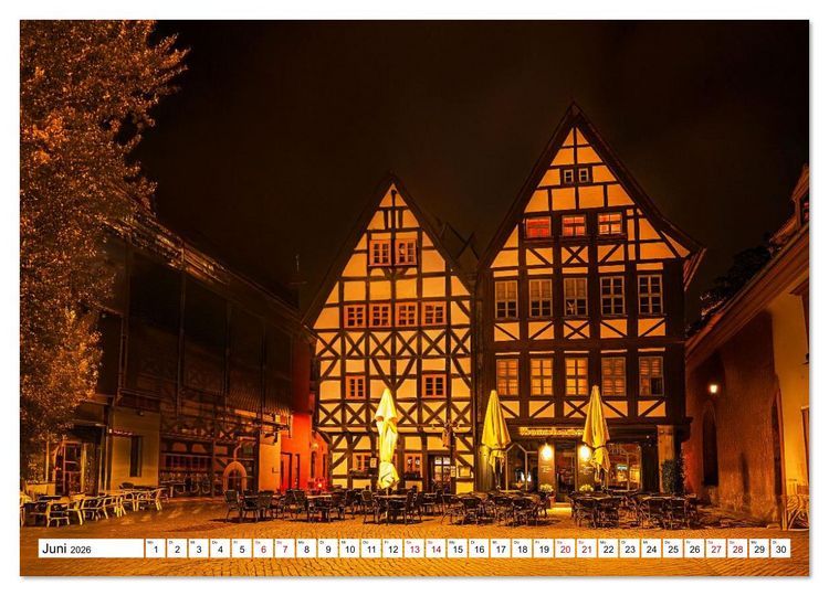 Produktbild: Romantisches Erfurt - Bilder einer Stadt voller Geschichte (hochwertiger Premium Wandkalender 2026 DIN A2 quer), Kunstdruck in Hochglanz