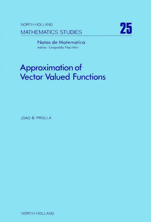 Produktbild: Approximation of Vector Valued Functions