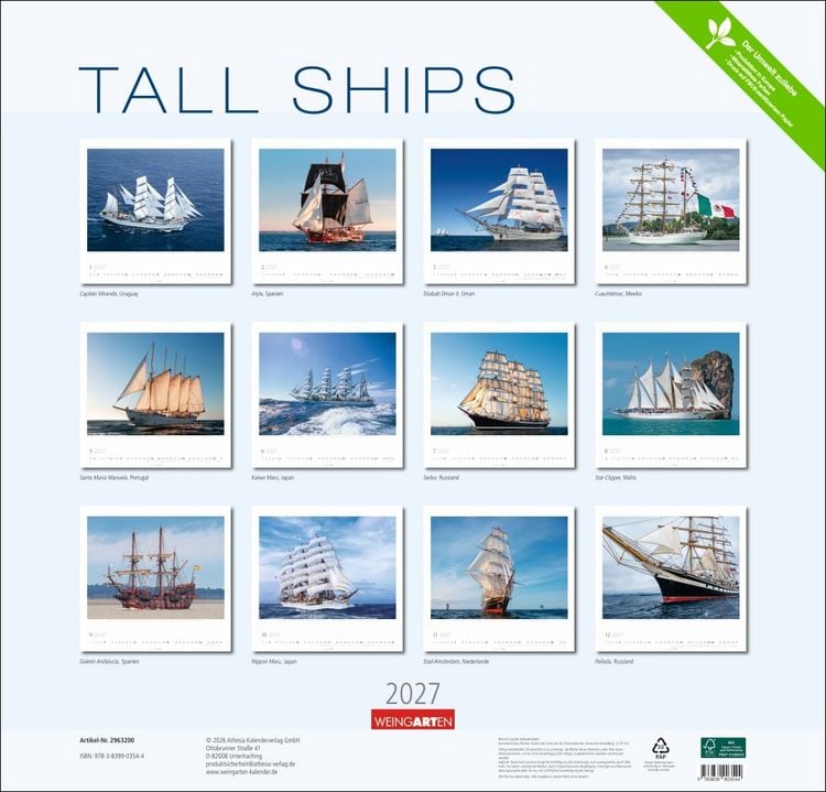 Produktbild: Tall Ships Kalender 2027