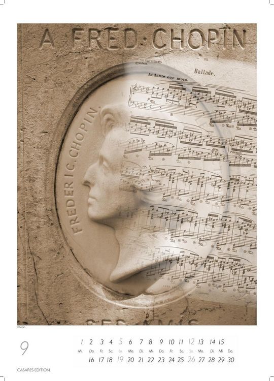 Produktbild: Komponisten Kalender 2027 &ndash; Musik-Kalender 42x59cm - 12 Klassische Komponisten im Portr&auml;t