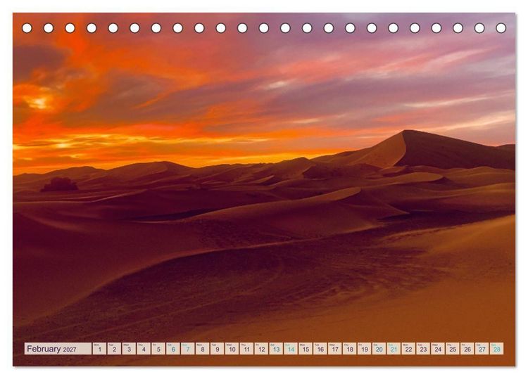 Produktbild: Marocco&rsquo;s Silent Desert (Desk Calendar 2027 DIN A5 landscape), CALVENDO 12 Month DeskCalendar