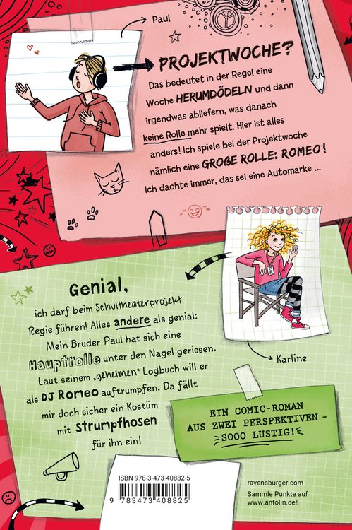 Produktbild: Das ungeheimste Tagebuch der Welt! Band 4: Wie mein bl&ouml;der Bruder die Hauptrolle in meinem Theaterst&uuml;ck spielte ...