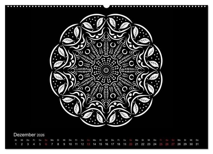 Produktbild: Entspannung und Ruhe durch Mandalas (hochwertiger Premium Wandkalender 2026 DIN A2 quer), Kunstdruck in Hochglanz