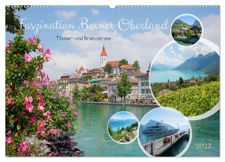 Produktbild: Faszination Berner Oberland - Thuner- und Brienzersee (Wandkalender 2027 DIN A2 quer), CALVENDO Monatskalender