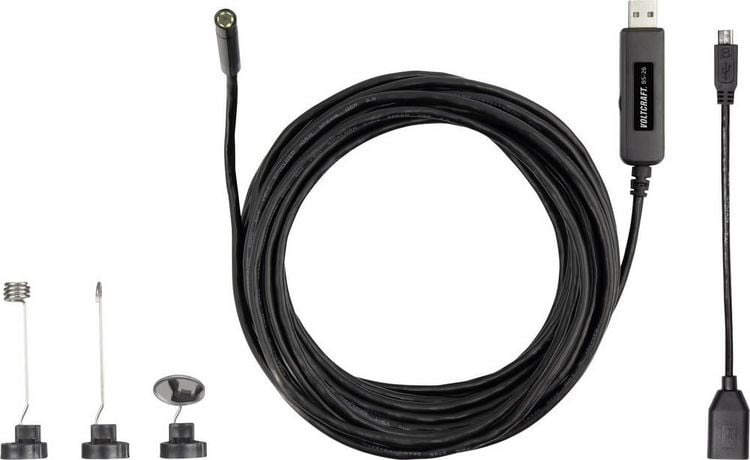 Produktbild: VOLTCRAFT VC-8919590 USB-Endoskop Sonden-&Oslash;: 8mm Sonden-L&auml;nge: 9.85m