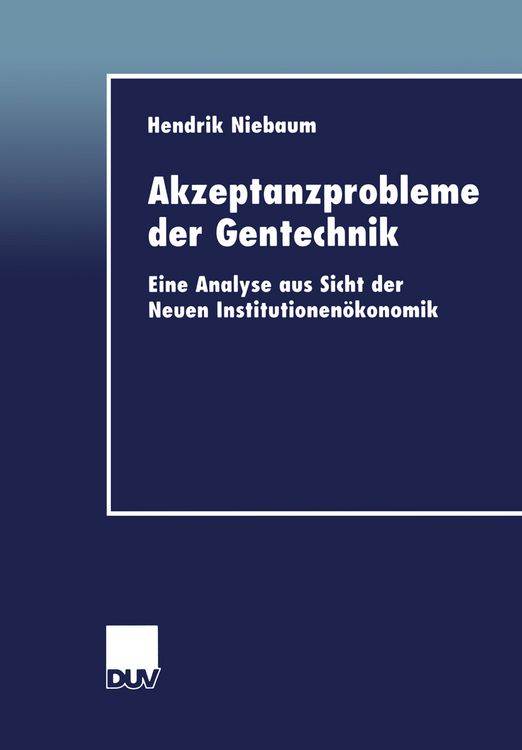 Produktbild: Akzeptanzprobleme der Gentechnik