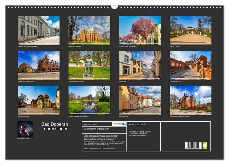 Produktbild: Bad Doberan Impressionen (Wandkalender 2026 DIN A2 quer), CALVENDO Monatskalender