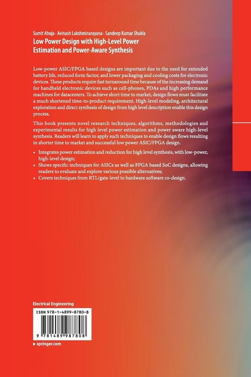 Produktbild: Low Power Design with High-Level Power Estimation and Power-Aware Synthesis