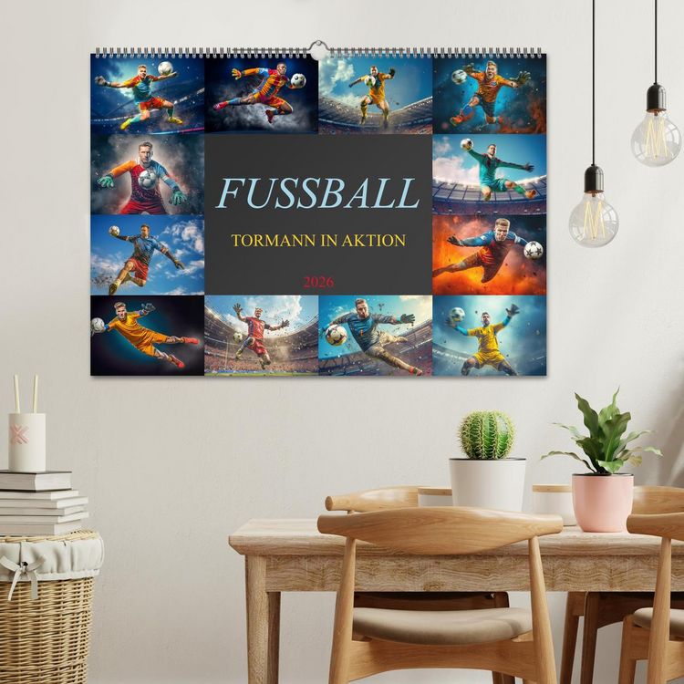 Produktbild: Fussball - Tormann in Aktion (Wandkalender 2026 DIN A2 quer), CALVENDO Monatskalender