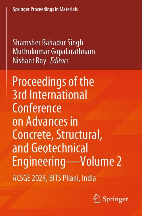 Produktbild: Proceedings of the 3rd International Conference on Advances in Concrete, Structural, and Geotechnical Engineering&mdash;Volume 2