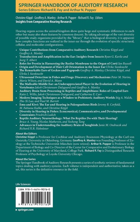 Produktbild: Insights from Comparative Hearing Research