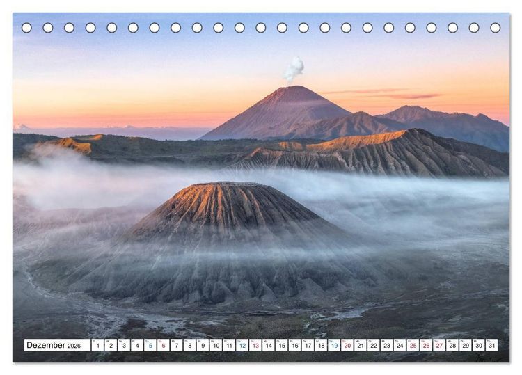 Produktbild: Java, Indonesische Insel im Feuerring (Tischkalender 2026 DIN A5 quer), CALVENDO Monatskalender