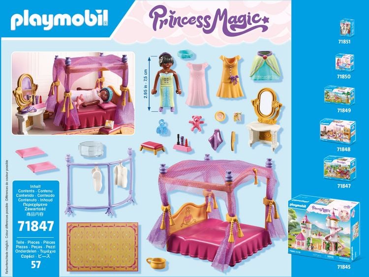 Produktbild: PLAYMOBIL 71847 Prinzessinnen-Schlafzimmer mit Ankleide
