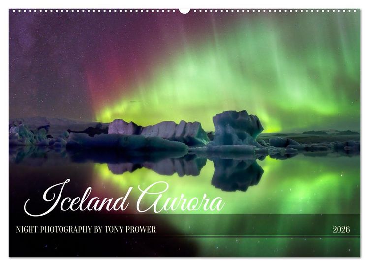 Produktbild: Iceland Aurora - Night Photography by Tony Prower (Wall Calendar 2026 DIN A2 landscape), CALVENDO 12 Month Wall Calendar
