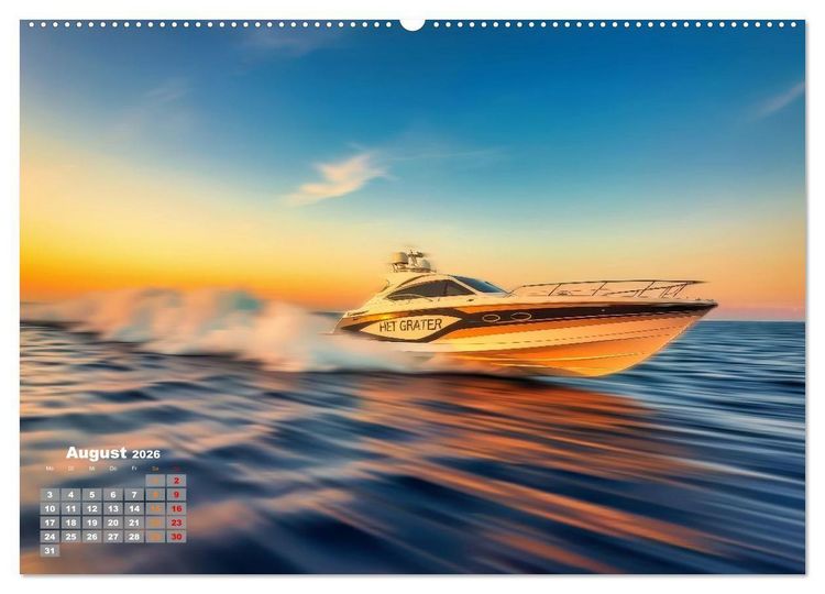 Produktbild: Speedboote (Wandkalender 2026 DIN A2 quer), CALVENDO Monatskalender