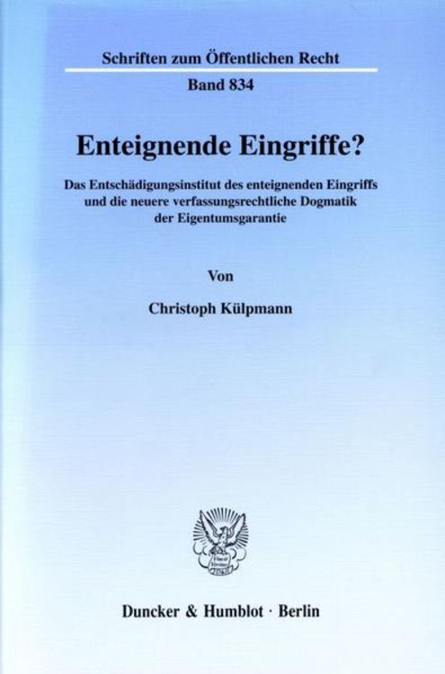 Produktbild: Enteignende Eingriffe?