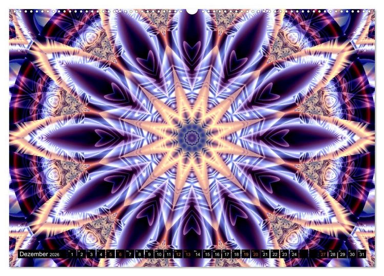 Produktbild: Energie - Mandalas, Spiritualit&auml;t durch die Farbe Lila (hochwertiger Premium Wandkalender 2026 DIN A2 quer), Kunstdruck in Hochglanz