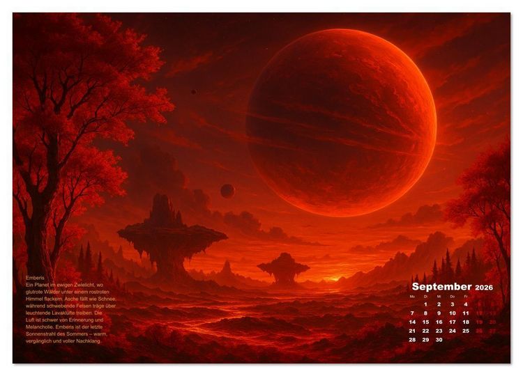 Produktbild: Phantastische Planeten (Wandkalender 2026 DIN A3 quer), CALVENDO Monatskalender