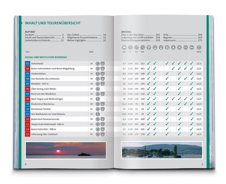 Produktbild: KOMPASS Wanderf&uuml;hrer Bodensee, 75 Touren mit Extra-Tourenkarte