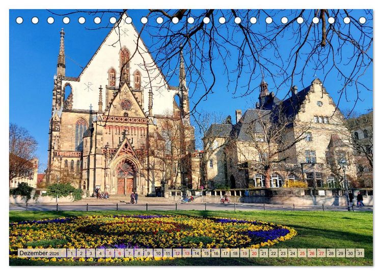 Produktbild: Buntes Leipzig (Tischkalender 2026 DIN A5 quer), CALVENDO Monatskalender