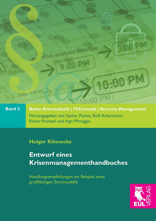 Produktbild: Entwurf eines Krisenmanagementhandbuches