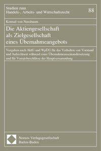 Produktbild: Die Aktiengesellschaft als Zielgesellschaft eines &Uuml;bernahmeangebots