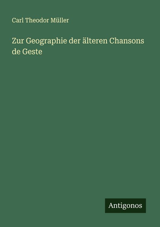 Produktbild: Zur Geographie der &auml;lteren Chansons de Geste