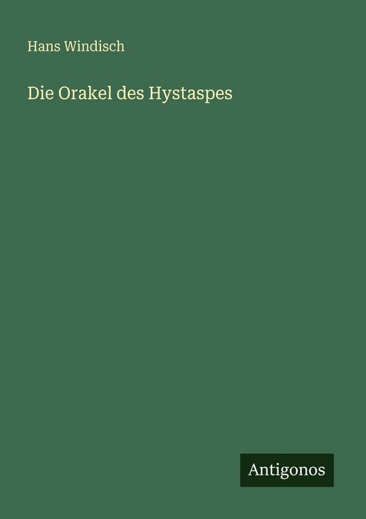 Produktbild: Die Orakel des Hystaspes