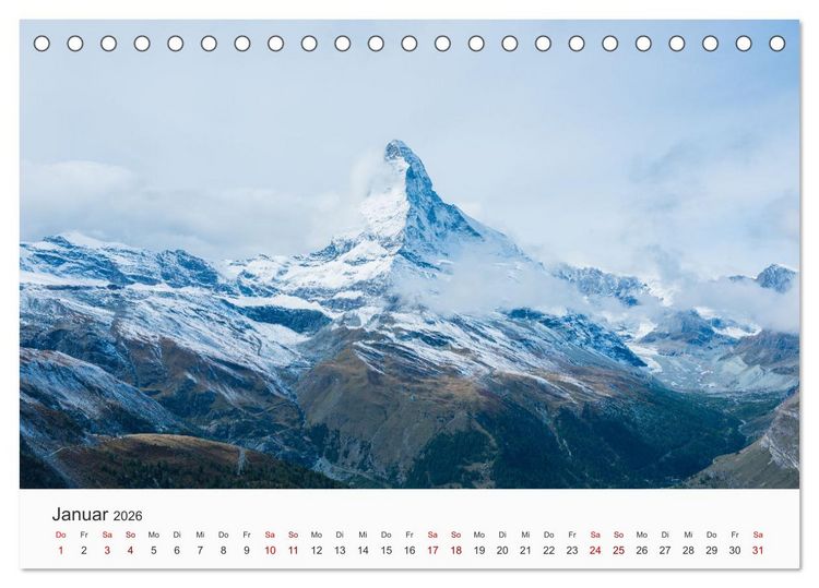 Produktbild: Matterhorn - Wahrzeichen der Schweiz (Tischkalender 2026 DIN A5 quer), CALVENDO Monatskalender