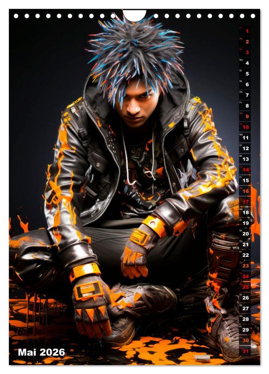 Produktbild: CYBERPUNK Urcoole Typen (Wandkalender 2026 DIN A4 hoch), CALVENDO Monatskalender