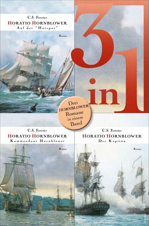 Produktbild: Hornblower auf der Hotspur / Kommandant Hornblower / Der Kapit&auml;n - Drei Romane in einem Band