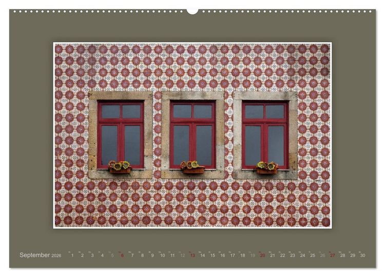 Produktbild: Azulejo-Fassaden in Portugal (Wandkalender 2026 DIN A2 quer), CALVENDO Monatskalender
