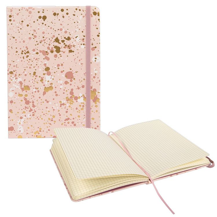 Produktbild: Idena Notizbuch Sparkle 100g/m&sup2; kariert ros&eacute; 14x20cm